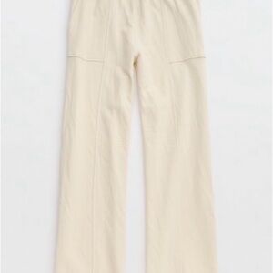 Aerie Toasted Coconut Wide-Leg Pants